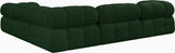 Ames Green Boucle Fabric Modular Sectional 611Green-Sec5D Meridian Furniture