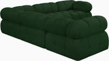 Ames Green Boucle Fabric Modular Sectional 611Green-Sec5D Meridian Furniture