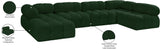 Ames Green Boucle Fabric Modular Sectional 611Green-Sec6A Meridian Furniture