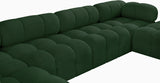 Ames Green Boucle Fabric Modular Sectional 611Green-Sec6A Meridian Furniture