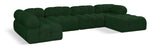 Ames Green Boucle Fabric Modular Sectional 611Green-Sec6A Meridian Furniture