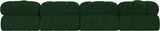 Ames Green Boucle Fabric Modular Sectional 611Green-Sec6A Meridian Furniture