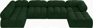 Ames Green Boucle Fabric Modular Sectional 611Green-Sec6A Meridian Furniture