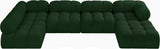 Ames Green Boucle Fabric Modular Sectional 611Green-Sec6A Meridian Furniture