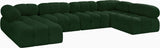 Ames Green Boucle Fabric Modular Sectional 611Green-Sec6A Meridian Furniture