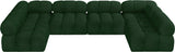 Ames Green Boucle Fabric Modular Sectional 611Green-Sec6B Meridian Furniture