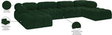 Ames Green Boucle Fabric Modular Sectional 611Green-Sec6D Meridian Furniture