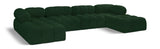 Ames Green Boucle Fabric Modular Sectional 611Green-Sec6D Meridian Furniture