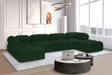 Ames Green Boucle Fabric Modular Sectional 611Green-Sec6D Meridian Furniture