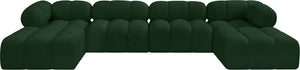 Ames Green Boucle Fabric Modular Sectional 611Green-Sec6D Meridian Furniture