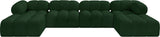 Ames Green Boucle Fabric Modular Sectional 611Green-Sec6D Meridian Furniture