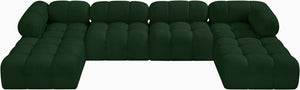 Ames Green Boucle Fabric Modular Sectional 611Green-Sec6D Meridian Furniture