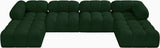 Ames Green Boucle Fabric Modular Sectional 611Green-Sec6D Meridian Furniture