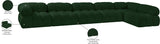 Ames Green Boucle Fabric Modular Sectional 611Green-Sec6E Meridian Furniture