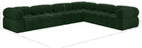 Ames Green Boucle Fabric Modular Sectional 611Green-Sec6F Meridian Furniture