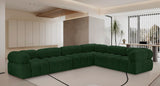 Ames Green Boucle Fabric Modular Sectional 611Green-Sec6F Meridian Furniture