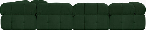 Ames Green Boucle Fabric Modular Sectional 611Green-Sec6F Meridian Furniture