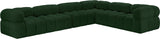 Ames Green Boucle Fabric Modular Sectional 611Green-Sec6F Meridian Furniture