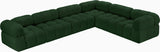 Ames Green Boucle Fabric Modular Sectional 611Green-Sec6F Meridian Furniture