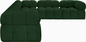 Ames Green Boucle Fabric Modular Sectional 611Green-Sec6F Meridian Furniture