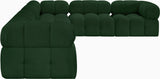 Ames Green Boucle Fabric Modular Sectional 611Green-Sec6F Meridian Furniture