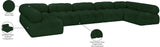 Ames Green Boucle Fabric Modular Sectional 611Green-Sec7A Meridian Furniture
