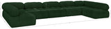 Ames Green Boucle Fabric Modular Sectional 611Green-Sec7A Meridian Furniture