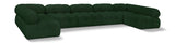 Ames Green Boucle Fabric Modular Sectional 611Green-Sec7A Meridian Furniture