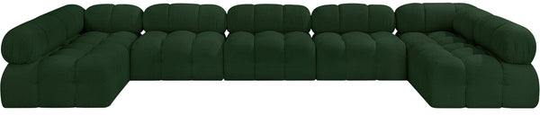 Ames Green Boucle Fabric Modular Sectional 611Green-Sec7A Meridian Furniture