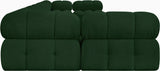 Ames Green Boucle Fabric Modular Sectional 611Green-Sec7A Meridian Furniture