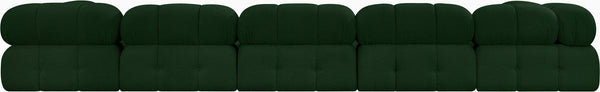 Ames Green Boucle Fabric Modular Sectional 611Green-Sec7B Meridian Furniture