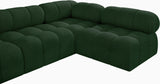 Ames Green Boucle Fabric Modular Sectional 611Green-Sec7C Meridian Furniture