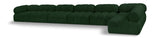 Ames Green Boucle Fabric Modular Sectional 611Green-Sec7C Meridian Furniture