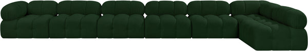 Ames Green Boucle Fabric Modular Sectional 611Green-Sec7C Meridian Furniture