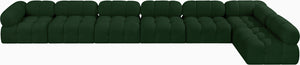 Ames Green Boucle Fabric Modular Sectional 611Green-Sec7C Meridian Furniture