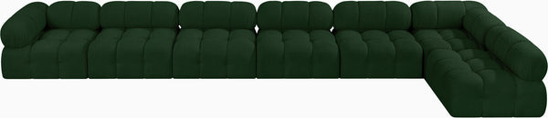 Ames Green Boucle Fabric Modular Sectional 611Green-Sec7C Meridian Furniture