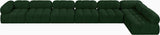 Ames Green Boucle Fabric Modular Sectional 611Green-Sec7C Meridian Furniture