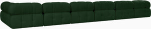 Ames Green Boucle Fabric Modular Sectional 611Green-Sec7C Meridian Furniture