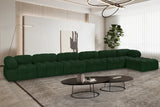 Ames Green Boucle Fabric Modular Sectional 611Green-Sec7D Meridian Furniture