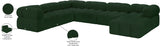 Ames Green Boucle Fabric Modular Sectional 611Green-Sec7E Meridian Furniture