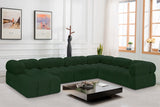 Ames Green Boucle Fabric Modular Sectional 611Green-Sec7E Meridian Furniture