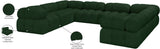 Ames Green Boucle Fabric Modular Sectional 611Green-Sec8A Meridian Furniture