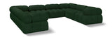 Ames Green Boucle Fabric Modular Sectional 611Green-Sec8A Meridian Furniture