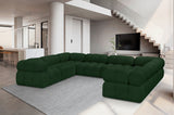 Ames Green Boucle Fabric Modular Sectional 611Green-Sec8A Meridian Furniture