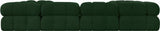 Ames Green Boucle Fabric Modular Sectional 611Green-Sec8A Meridian Furniture