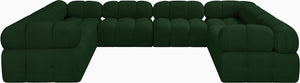 Ames Green Boucle Fabric Modular Sectional 611Green-Sec8A Meridian Furniture