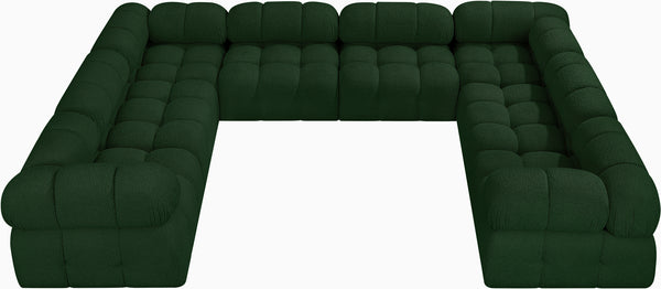 Ames Green Boucle Fabric Modular Sectional 611Green-Sec8A Meridian Furniture