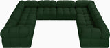 Ames Green Boucle Fabric Modular Sectional 611Green-Sec8A Meridian Furniture