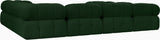 Ames Green Boucle Fabric Modular Sectional 611Green-Sec8A Meridian Furniture