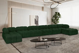 Ames Green Boucle Fabric Modular Sectional 611Green-Sec8B Meridian Furniture